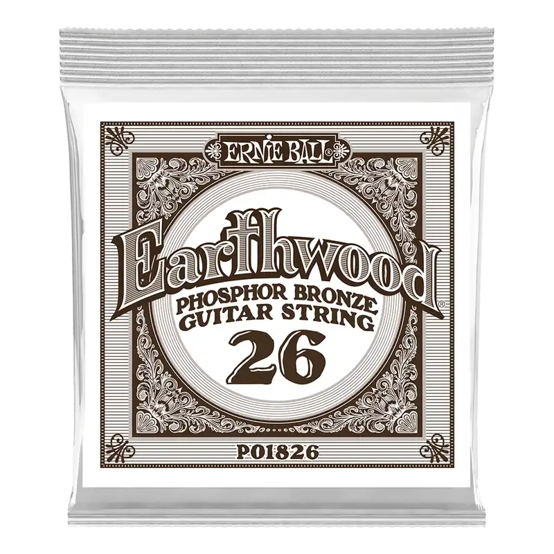 Bon Plan Ernie Ball Single Earthwood Phosphor Bronze Acoustic Guitar String - .026