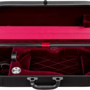 Bobelock Puffy Half-Moon Violin Case - Black/Wine Prix Cassé