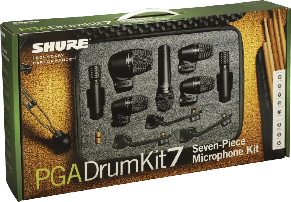 Nouvelle Collection Shure PGADRUMKIT4 Mallette 7 micros batterie