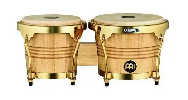 Satisfait Ou Remboursé Meinl WB200 Wood Bongos - Natural with Gold Hardware