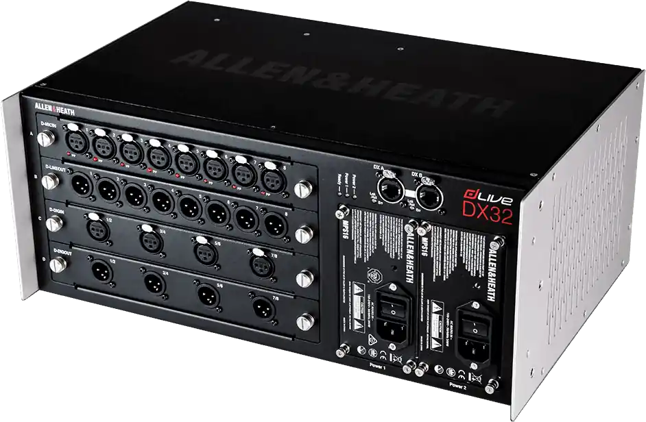 Nouvel Arrivage Allen & Heath DX32 Boîtier de scène num 48kHz-96kHz Chassis modulaire 4x8 canaux