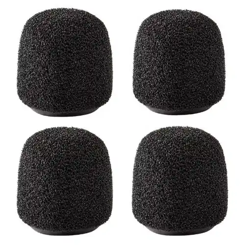 Shure Snap-Fit Foam Windscreen for WL18xm Lavaliers - Black (4 Pack) Certifié