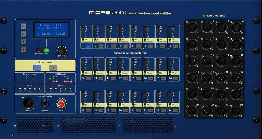 Commander Vite Midas DL431 Splitter micro actif 24 entrées et 72 sorties