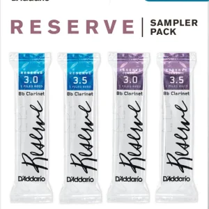 Dernier Modèle D‘Addario Woodwinds Reserve Clarinet Reed Sampler 4 Pack - 3.0/3.5