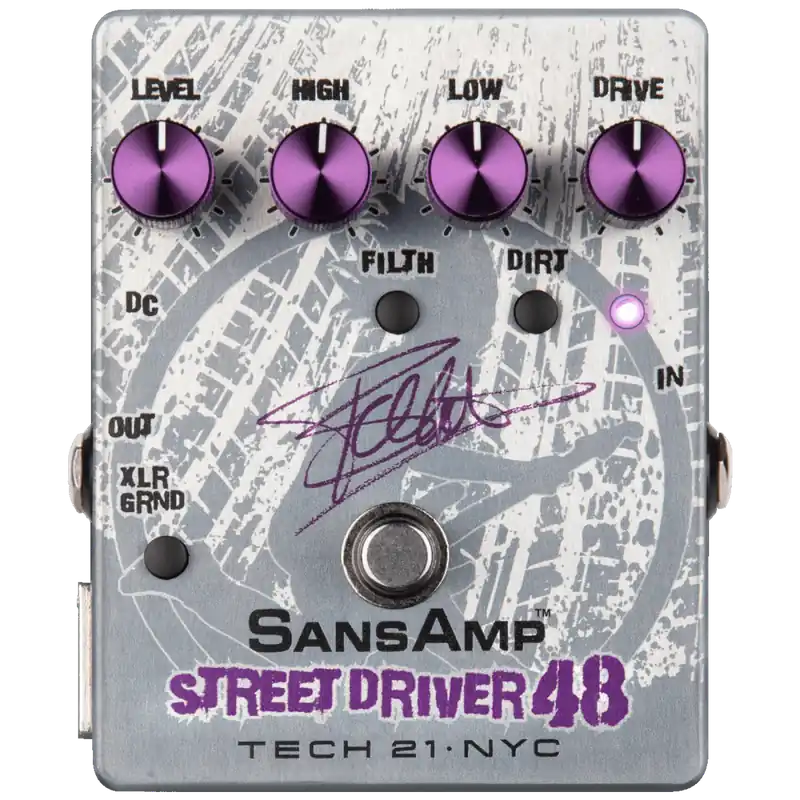 Tech 21 SansAmp Frank Bello Signature Street Driver 48 Preamp/DI Pedal Produit De Marque