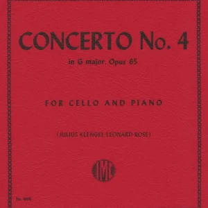 International Music Company Concerto No. 4 in G major, Opus 65 - Goltermann/Klengel/Rose - Cello/Piano - Sheet Music Nouveauté