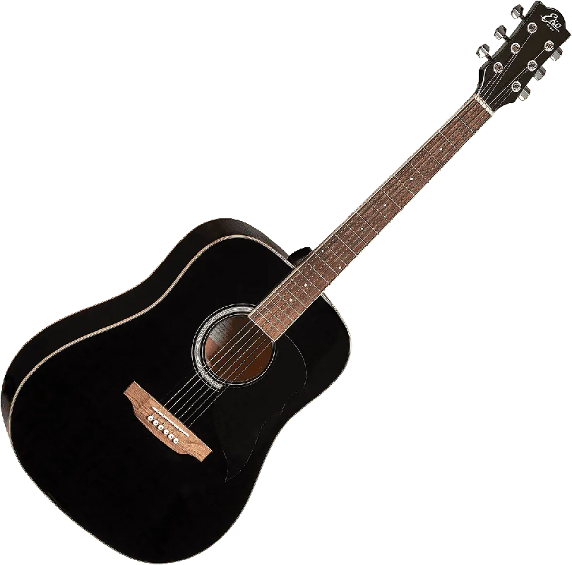 Dernier Modèle EKO RANGER6-BLK Guitare Ranger 6 - Dreadnought black