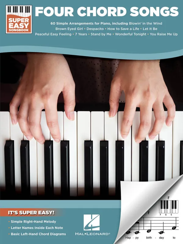 Hal Leonard Four Chord Songs Super Easy Songbook - Piano - Book Paiement Sécurisé