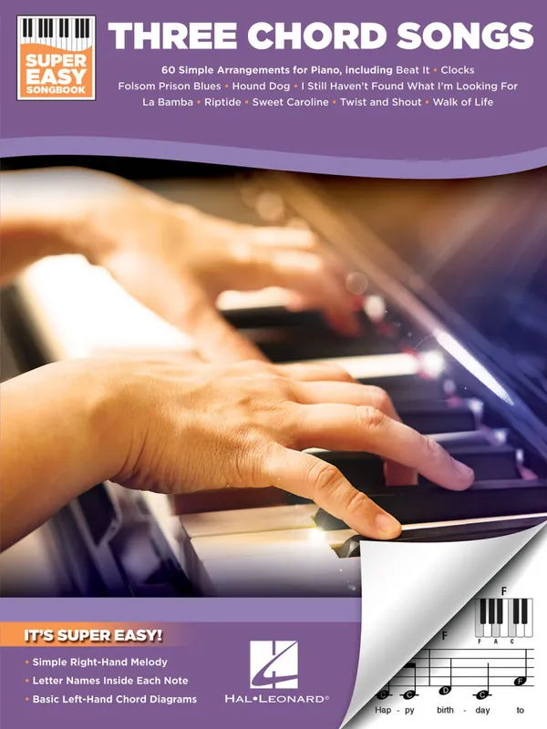 Offre Spéciale Hal Leonard Three Chord Songs Super Easy Songbook - Piano - Book