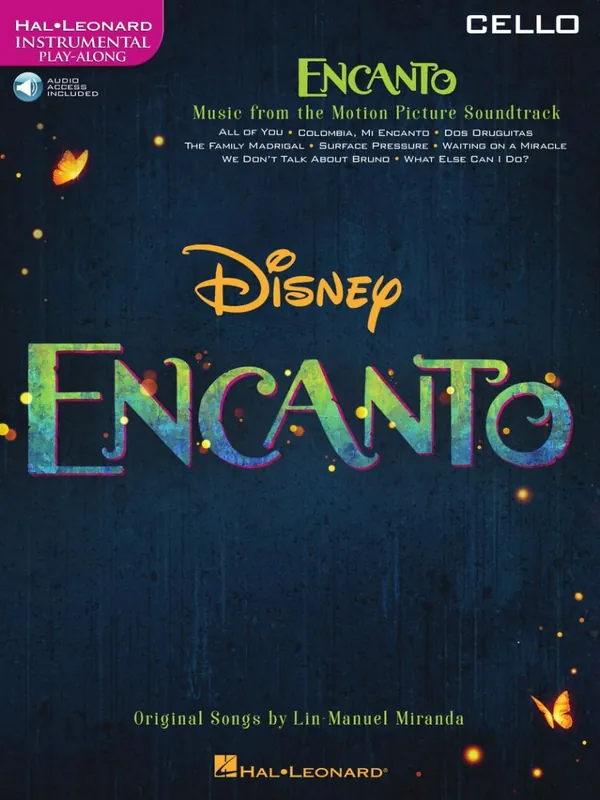 Hal Leonard Encanto for Cello Instrumental Play-Along - Miranda - Cello - Book/Audio Online Bon Plan