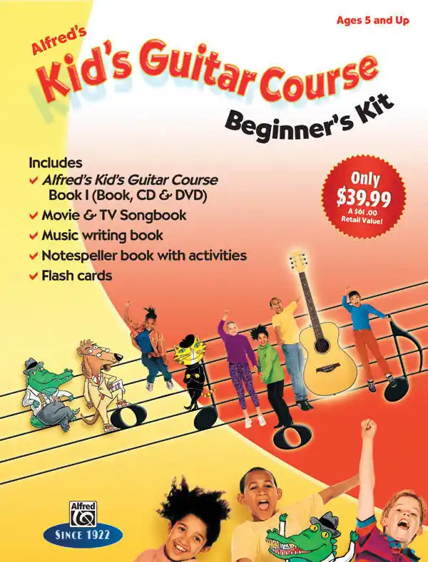 Expédition Rapide Alfred Publishing Kid‘s Guitar Course Beginner‘s Kit - Manus/Harnsberger - Books/Flashcards/CD/DVD