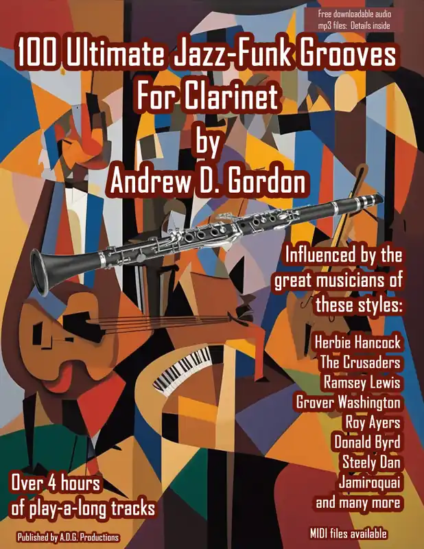 ADG Productions 100 Ultimate Jazz-Funk Grooves For Clarinet - Gordon - Clarinet - Book/Audio Online Haute Qualité