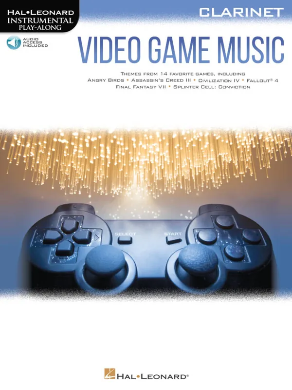 Paiement Sécurisé Hal Leonard Video Game Music Instrumental Play-Along - Clarinet - Book/Audio Online