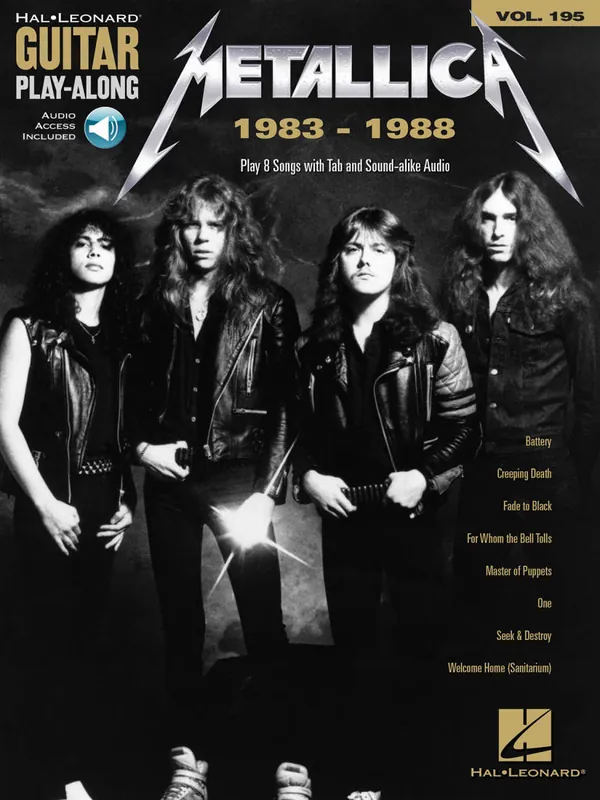 Hal Leonard Metallica 1983-1988 Guitar Play-Along Volume 195 - Guitar TAB - Book/Audio Online Meilleure Vente