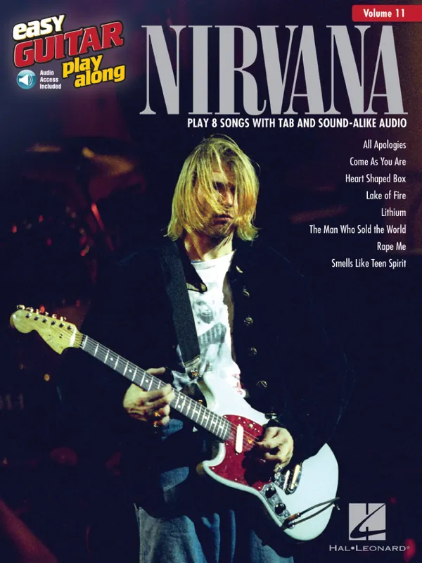 Meilleure Vente Hal Leonard Nirvana Easy Guitar Play-Along Volume 11 - Easy Guitar TAB - Book/Audio Online