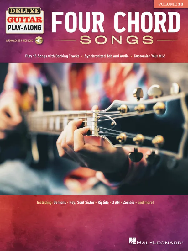 Hal Leonard Four Chord Songs Deluxe Guitar Play-Along Volume 13 - Guitar TAB - Book/Audio Online Réduction