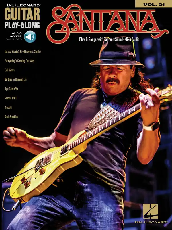 Commander Maintenant Hal Leonard Santana Guitar Play-Along Volume 21 - Guitar TAB - Book/Audio Online