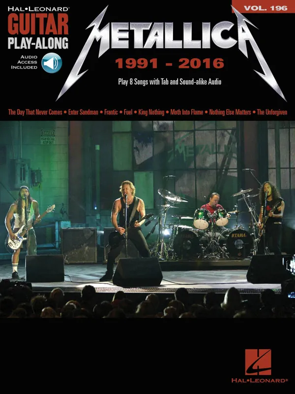 Soldes Hal Leonard Metallica 1991-2016 Guitar Play-Along Volume 196 - Guitar TAB - Book/Audio Online