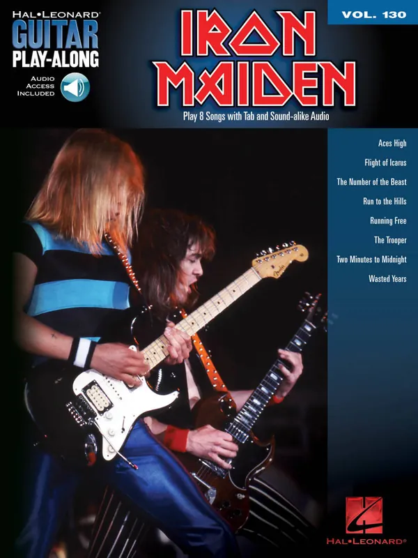 Hal Leonard Iron Maiden Guitar Play-Along Volume 130 - Guitar TAB - Book/Audio Online Pas Cher