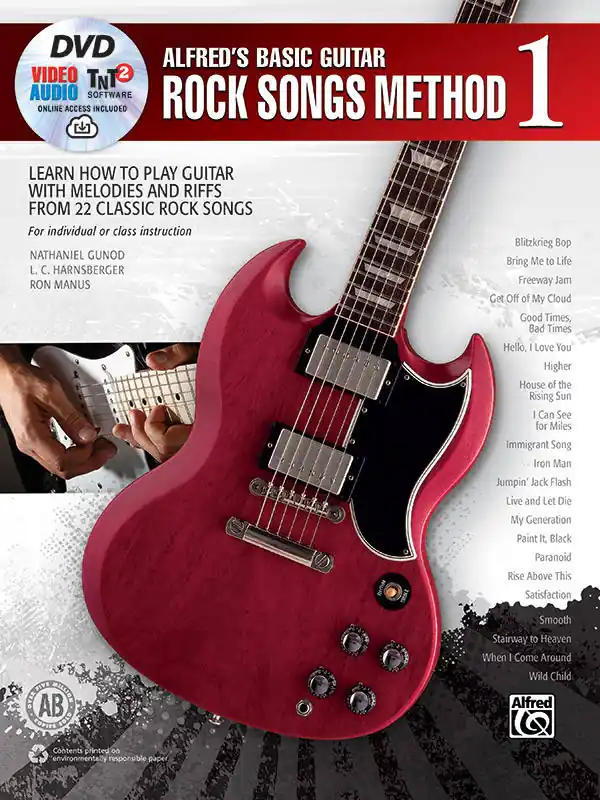 Offre Spéciale Alfred Publishing Alfred‘s Basic Guitar Rock Songs Method 1 - Gunod/Harnsberger/Manus - Book/DVD/Media Online
