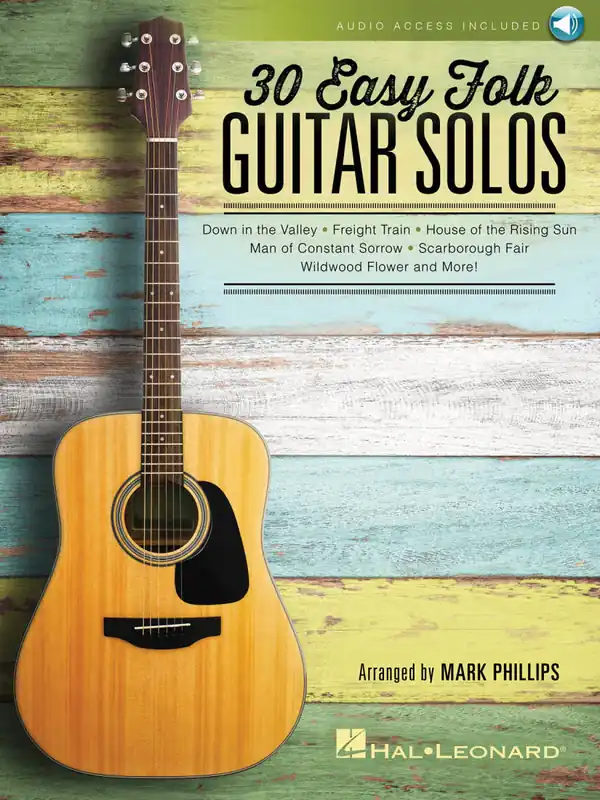 Marque Hal Leonard 30 Easy Folk Guitar Solos - Book/Audio Online