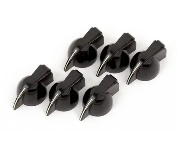 Bon Marché Fender Pure Vintage Black Chicken Head Amplifier Knobs (6)