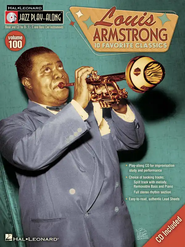 Hal Leonard Louis Armstrong Jazz Play-Along Volume 100 - Book/CD Must-Have