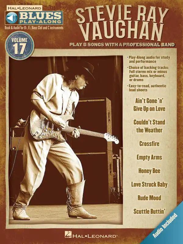 Hal Leonard Stevie Ray Vaughan Blues Play-Along Volume 17 - Bb/Eb/C/Bass Clef - Book/Audio Online Commander Maintenant