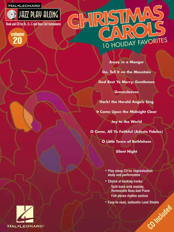 Hal Leonard Christmas Carols Jazz Play-Along Volume 20 - Book/CD Paiement Sécurisé
