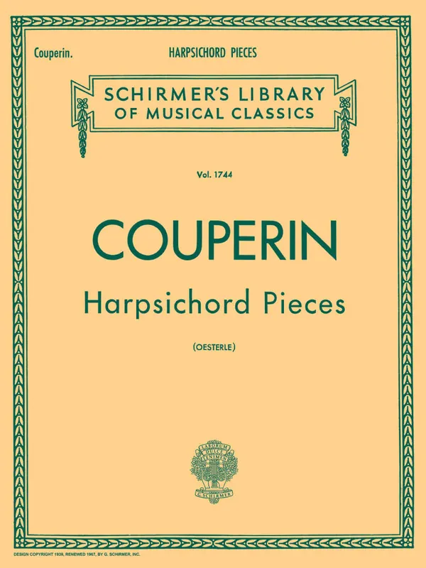 Marque G. Schirmer Inc. Harpsichord Pieces - Couperin/Oesterle - Harpsichord - Book