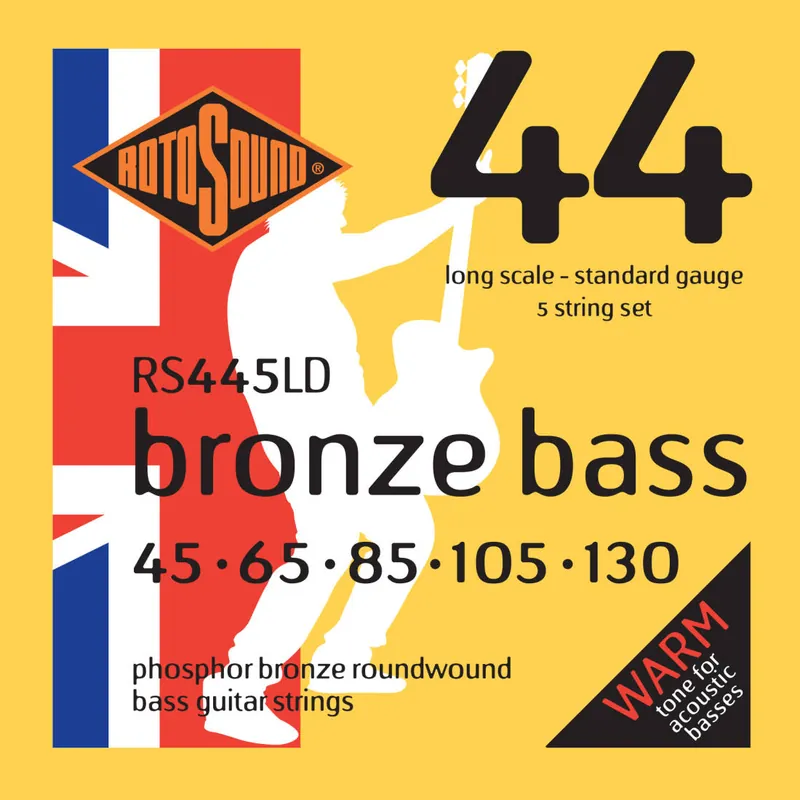 Offre Spéciale Rotosound Phosphor Bronze Acoustic 5 String Bass Strings 45-130