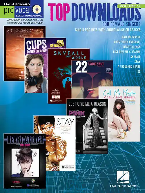 Quantité Limitée Hal Leonard Top Downloads Pro Vocal Women‘s Edition Volume 62 - Book/CD
