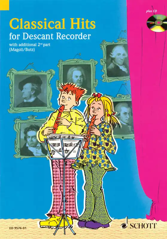 Schott Classical Hits for 1-2 Descant Recorders - Butz/Magolt - Book/CD Achat Immédiat