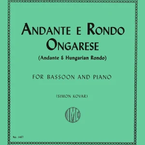 International Music Company Andante & Rondo Ongarese, Opus 35 - Weber/Kovar - Bassoon/Piano- Sheet Music Retour Gratuit