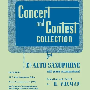 Rubank Publications Concert and Contest Collection for Eb Alto Saxophone - Voxman - Book/Media Online Livraison Express
