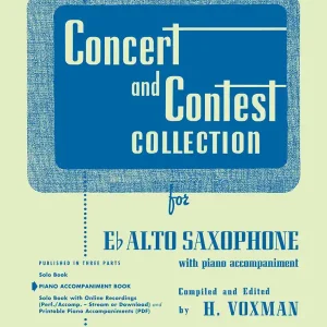 Dernier Modèle Rubank Publications Concert and Contest Collection for Eb Alto Saxophone - Voxman - Piano Accompaniment - Book