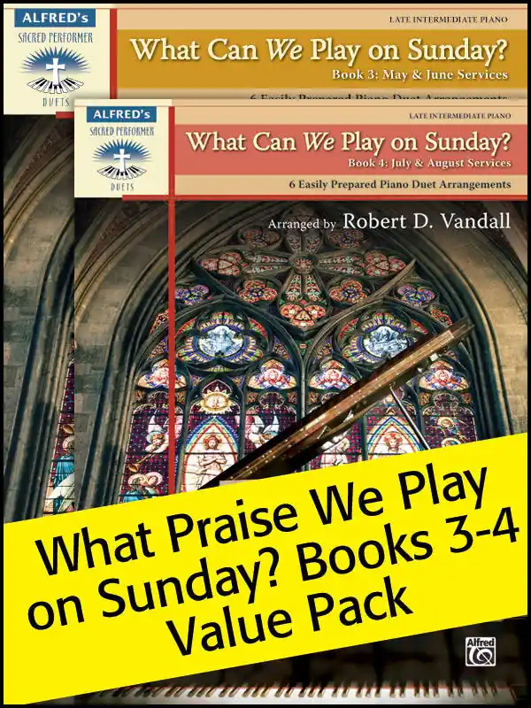 Alfred Publishing What Can We Play on Sunday? Books 3-4 (Value Pack) - Vandall - Piano Duet (1 Piano, 4 Hands) - Books Must-Have