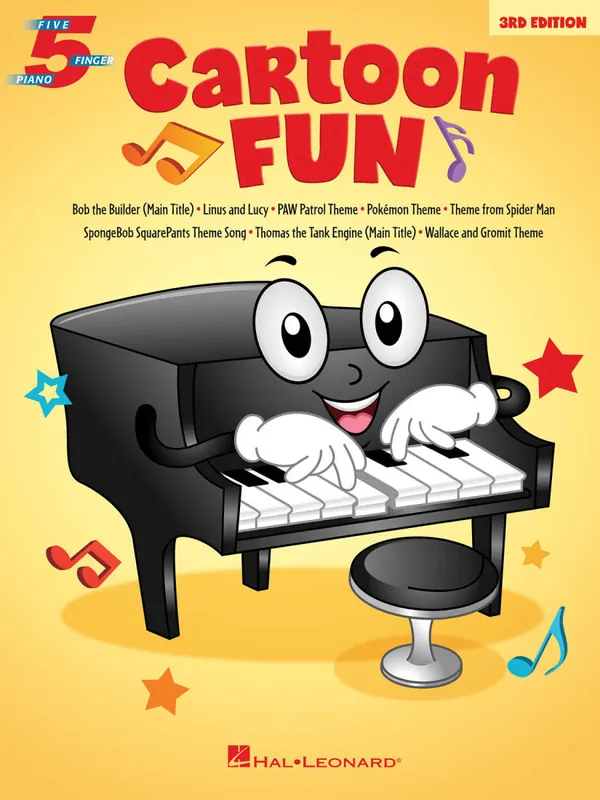 Dernière Chance Hal Leonard Cartoon Fun (3rd Edition) - Five Finger Piano - Book