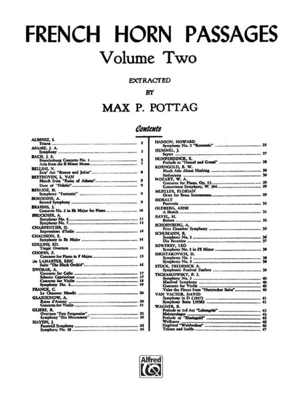 Paiement Sécurisé Belwin French Horn Passages, Volume II