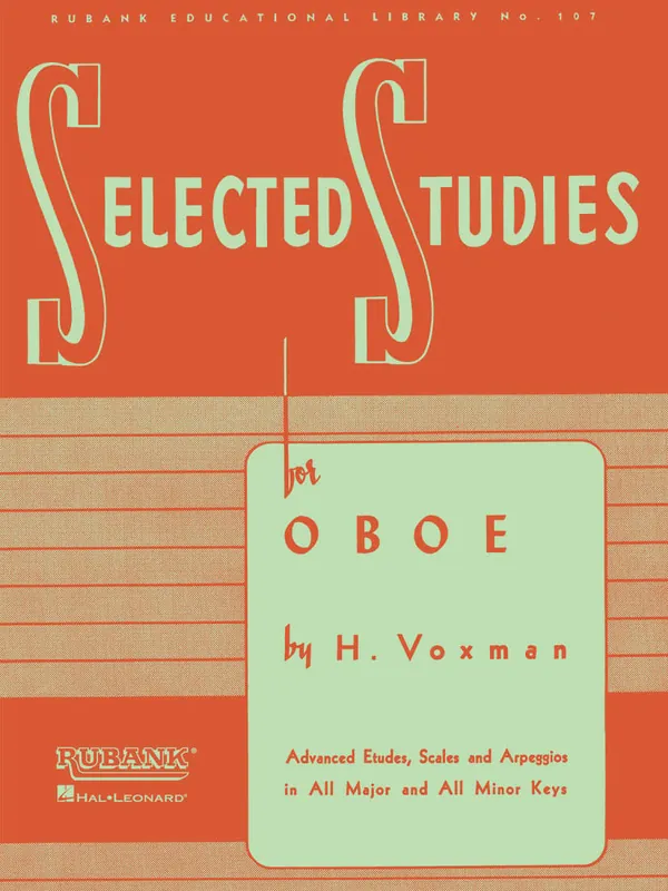 Haute Qualité Rubank Publications Selected Studies - Voxman - Oboe - Book