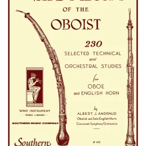 Quantité Limitée Southern Music Company Vade Mecum of the Oboist 230 Selected Technical and Orchestral Studies - Andraud - Oboe - Book
