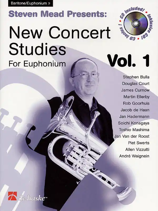 Meilleure Vente De Haske Publications Steven Mead Presents New Concert Studies for Euphonium Vol. 1 Bass Clef - Euphonium - Book/CD