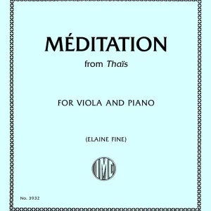 Offre Exclusive International Music Company Meditation from Thais - Massenet - Viola/Piano - Sheet