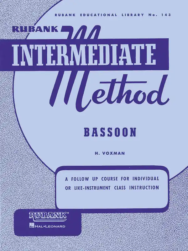 Rubank Publications Rubank Intermediate Method - Voxman - Bassoon - Book Soldes