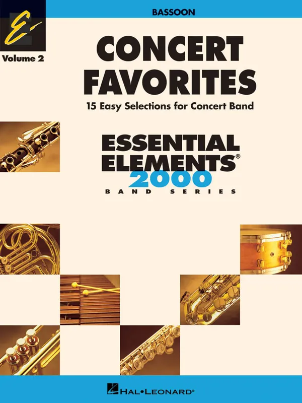 Bon Marché Hal Leonard Concert Favorites Vol. 2 (15 Easy Selections for Concert Band) - Bassoon - Book