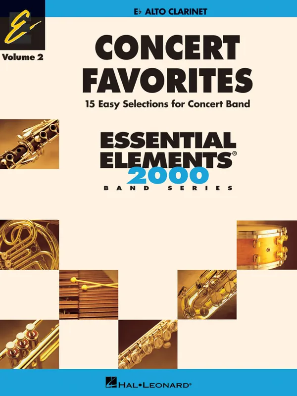 Hal Leonard Concert Favorites Vol. 2 (15 Easy Selections for Concert Band) - Alto Clarinet - Book Authentique