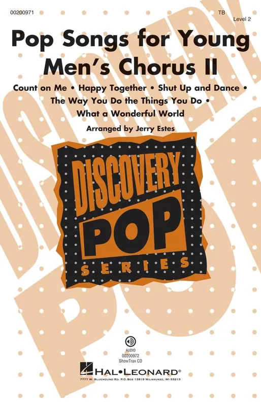 Hal Leonard Pop Songs for Young Men‘s Chorus II - Estes - TB Nouvelle Collection