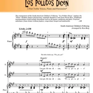 Haute Qualité Pavane Publishing Los Pollitos Dicen - South American/Berg - SSA