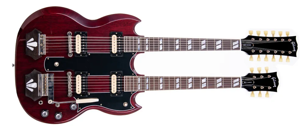 Authentique Gibson Custom Shop Mid-60s EDS-1275 VOS Doubleneck Electric Guitar - Cherry